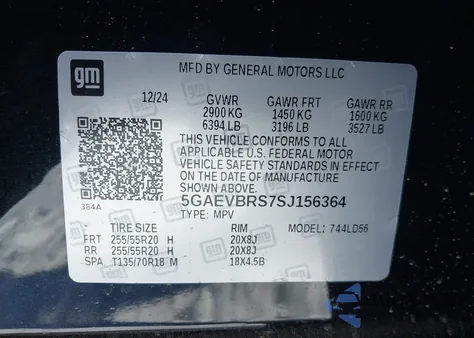 2025 Buick Enclave Sport Touring Fwd from USA, damaged, VIN 5GAEVBRS7SJ156364